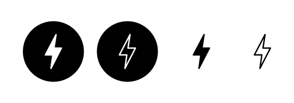 Lightning icon logo design. electric sign and symbol. power icon. energy sign