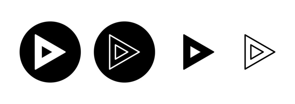 Play icon logo design. Play button sign and symbol