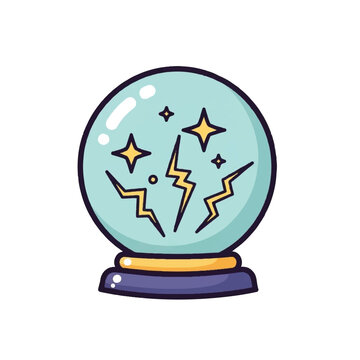 Crystal Ball with Magic Symbols.
