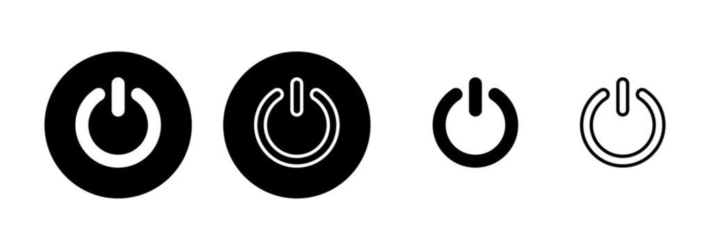 Power icon logo design. Power Switch sign and symbol. Electric power