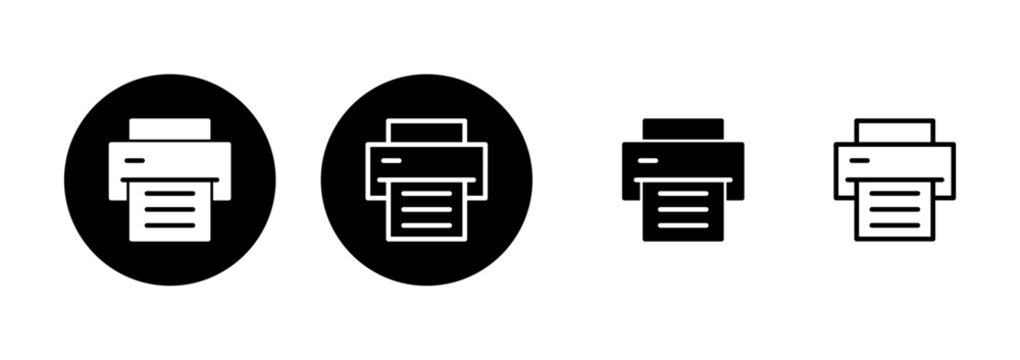 Print icon logo design. printer sign and symbol