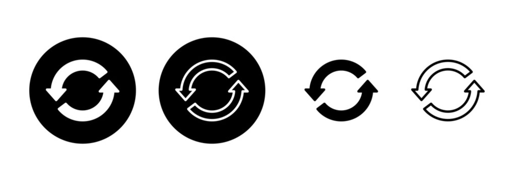 Refresh icon logo design. Reload sign and symbol. Update icon.
