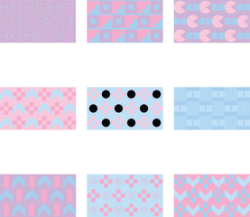 Obraz premium Abstract geometric pattern with checkered and dotted textures
