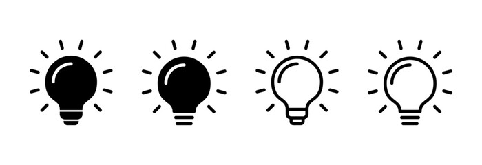 Lamp icon symbol for apps and websites. Light bulb sign and symbol. idea symbol. © zeline studio