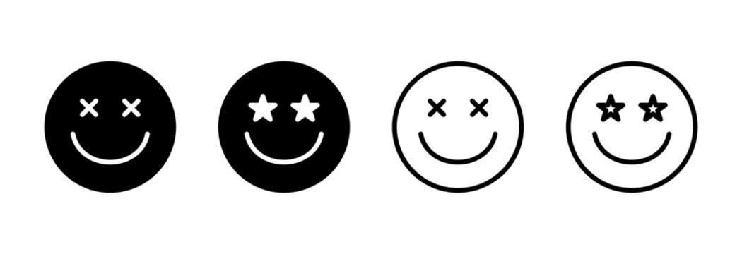 Smile icon symbol for apps and websites. smile emoticon icon. feedback sign and symbol