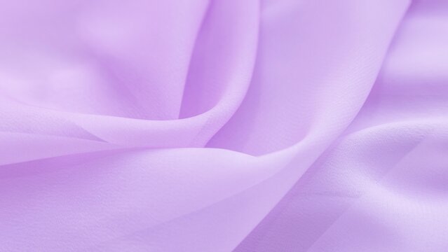 Soft lavender silk fabric texture with elegant wavy folds - 1