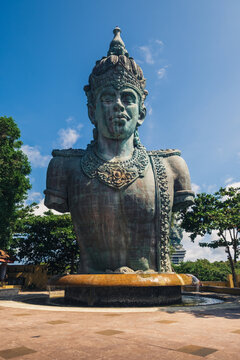 Half-body statue of Lord Vishnu at the GWK (Garuda Wisnu Kencana) tourist site in Jimbaran, April 3, 2026, Bali, Indonesia