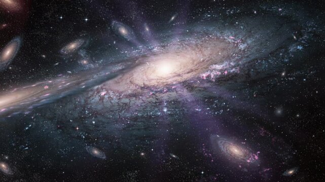 Galaxy spiral galaxy deep space outer space cosmic nebula star field science fiction fantasy sky dreamy scene glowing spiral universe fantasy art