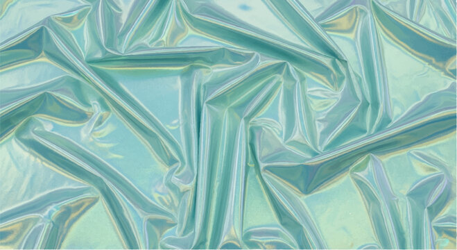 Mint iridescent holographic foil texture background