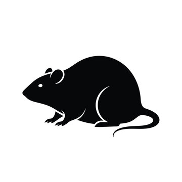 Black silhouette of a mouse 1.