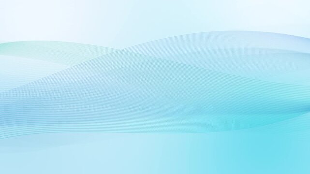 minimalist light blue wave pattern. A looping animation featuring refined linear waves and gentle, ocean-like movement.（152）