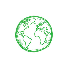 Obraz premium Clean green globe symbol representing global connectivity