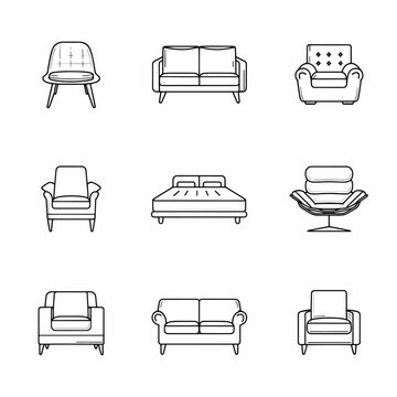 Collection of various chair designs.