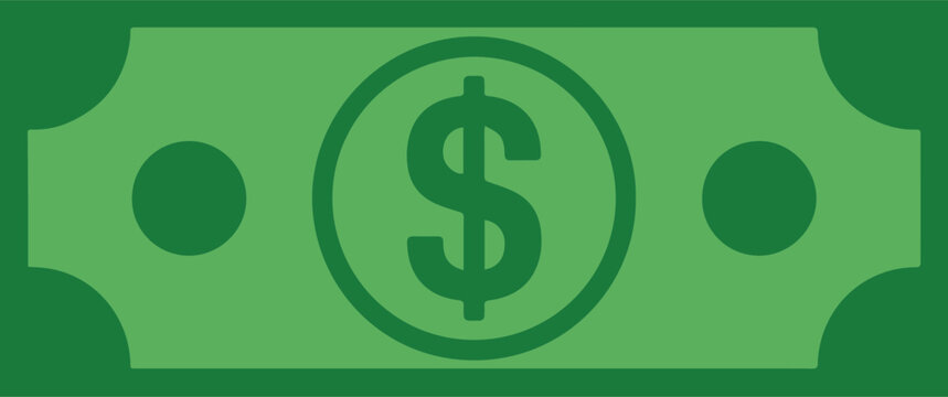 Banknote emblem with central dollar medallion