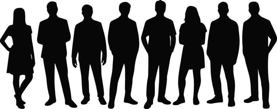 Seven clothing outline silhouettes showing wardrobe shapes