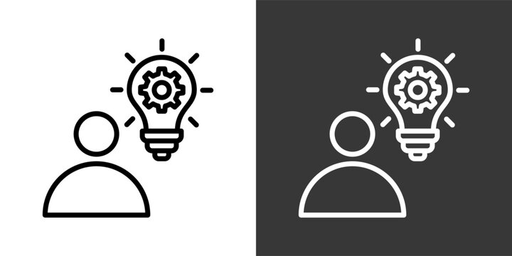 Initiative Black And White Multiple Style Icon Set Collection Pack Vector Illustration 