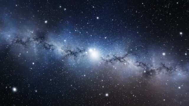 Galaxy with stars and nebula ideal for travel vlogs and eco-friendly campaigns