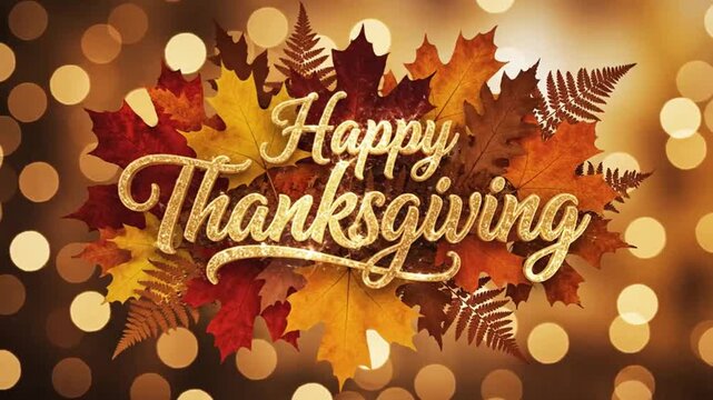Thanksgiving autumn leaves and lights highlighting everyday moments and community bonds