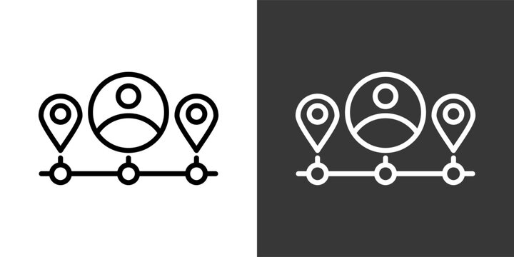 Customer Journey Black And White Multiple Style Icon Set Collection Pack Vector Illustration 
