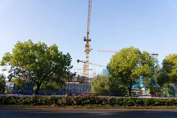 Obraz premium Construction Site on Sunny Day