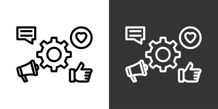 Content Management Black And White Multiple Style Icon Set Collection Pack Vector Illustration 