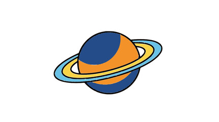 Saturn Planet with Rings © firehide