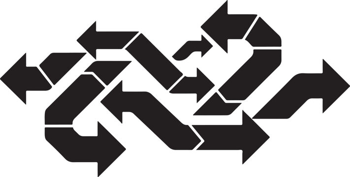 Confusing Arrows Pointing in Different Directions Randomly