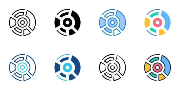 TTL icons set multiple style collection. Editable stroke 
