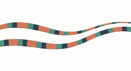 Obraz premium Abstract Wavy Lines with Geometric Pattern.