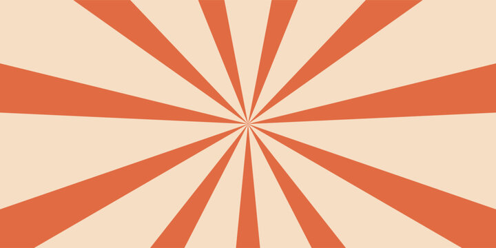 Orange and peach retro vintage radial line comic book background. Exploding star burst texture japanese radius cartoon pattern abstract.