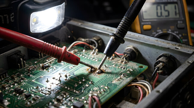 Electronic circuit board repair with soldering tools
