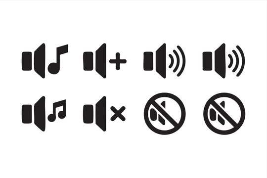 Minimal Audio Interface Icons for Web Apps Buttons and Multimedia Controls