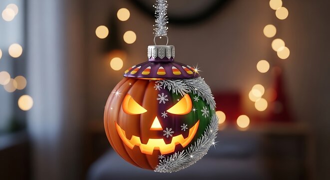 Halloween pumpkin Christmas ornament decoration.