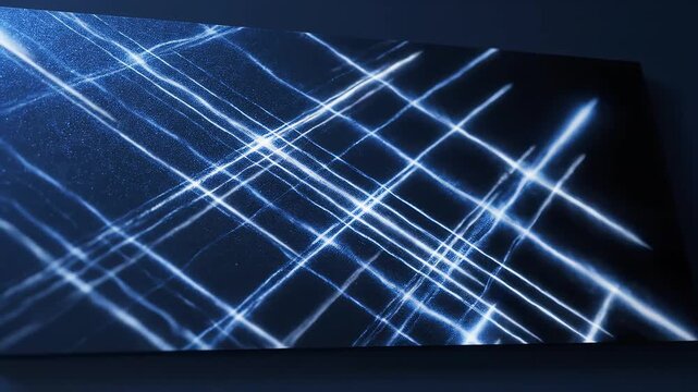Abstract blue light streaks on dark surface symbolizing conceptual art and dynamic energy