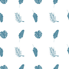 Obraz premium Seamless pattern with palm leaves