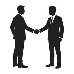 Fototapeta premium Professional handshake between two businessmen symbolizing partnership and agreement in a corporate environment with formal