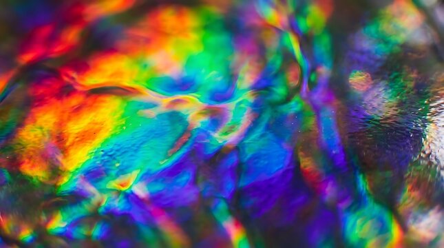 Vibrant abstract refracted light with gradient colors and dynamic background textures