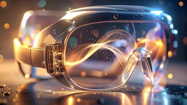 VR Goggles: Glimpses of the virtual world, with futuristic goggles revealing the future of technology and connectivity.