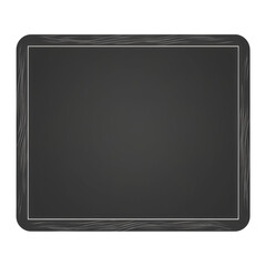 Fototapeta premium A dark wooden chalkboard displays a circular pattern of gray shading. The chalkboard has a white border and a textured wood grain.