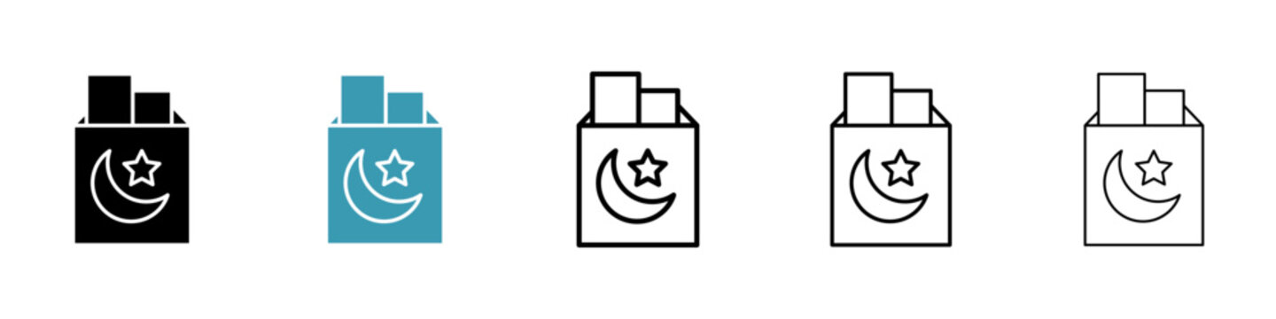 Eid mubarak envelope icon in flat style. Basic vector symbol illustration