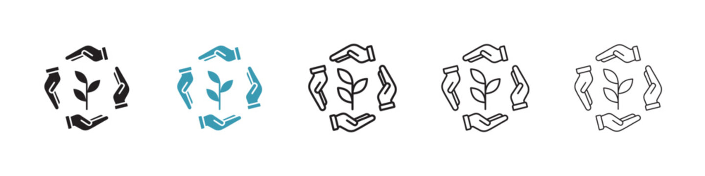 Environment protection icon in flat style. Basic vector symbol illustration