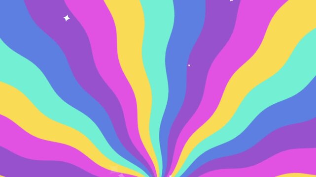Vibrant, colorful, wavy lines, psychedelic background, abstract design, multicolored pattern