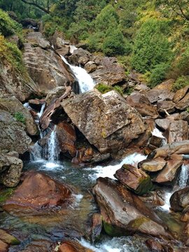 waterfall in the forestwaterfall, water, nature, river, stream, forest, cascade, landscape, rocks, rock, falls, green, flow, mountain, flowing, fall, creek, stone, moss, scenic, spring, waterfalls, en