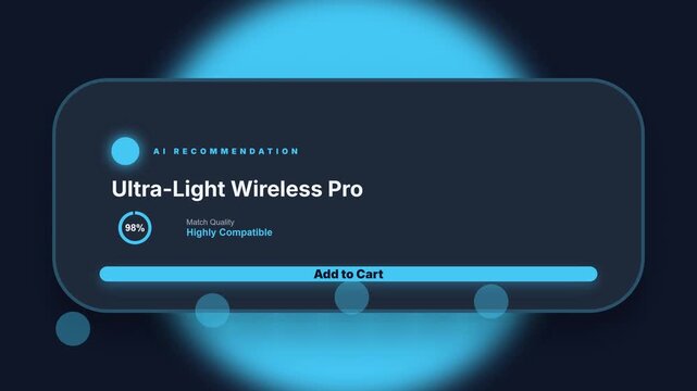 Ultra-Light Wireless Pro Product Recommendation with Progress Bar and Button.