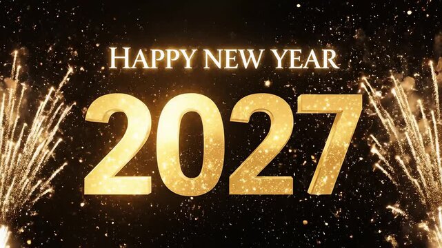 New Year 2027 celebration with fireworks for outdoor lifestyle brands and nature documentaries