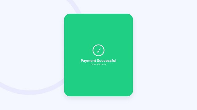 Animated Premium Checkout Process on a Mobile Phone Application Interface.