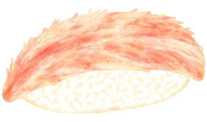 カニのお寿司のイラスト © shiori