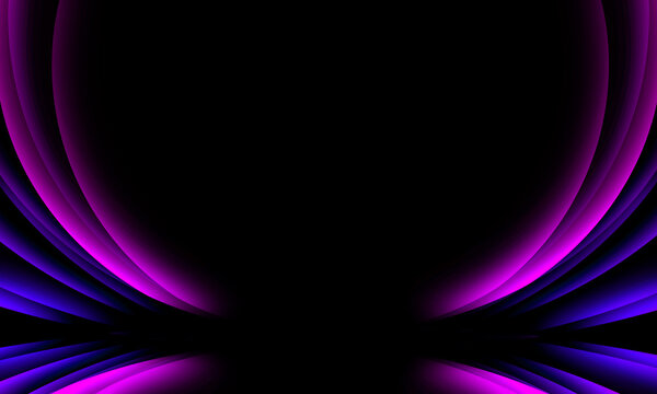 Abstract futuristic background with blurry glowing wave and neon transparent shapes. Spiritual energy concept, digital fantastic wallpaper.