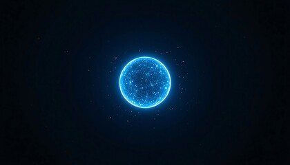 Fototapeta premium Minimal AI Energy Sphere with Futuristic Glowing Core Technology Background