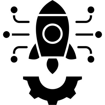 Glyph Solid Technology Rollout Icon